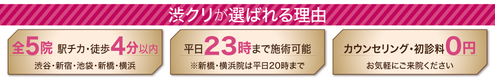 渋クリが選ばれる理由